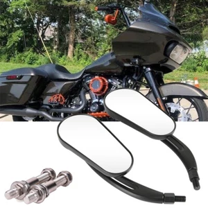 8mm Motorcycle Rearview Side Mirrors For Harley Davidson Road Glide Street Glide - Foto 1 di 12