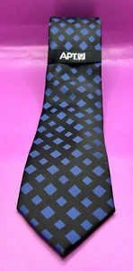 New With Tags Apt.9 Slim Blue & Black Diamond Cross Cross Men’s Tie Necktie - Picture 1 of 4