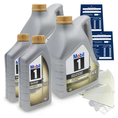 10 Litre Mobil 1 FS X2 5W50 Huile Fiat 9.55535-M2 Porsche A40 Api Sn Sm