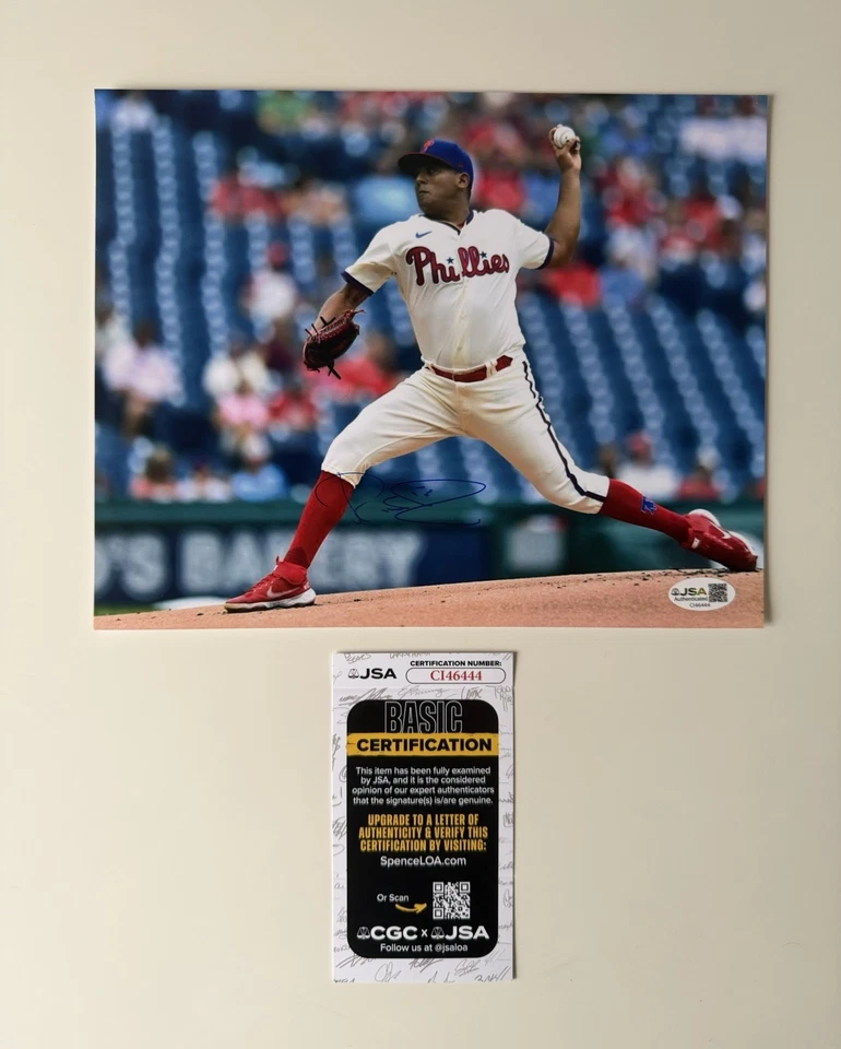 Ranger Suarez Philadelphia Phillies Autographed 8x10 Photo JSA COA￼ - Image 1 of 1