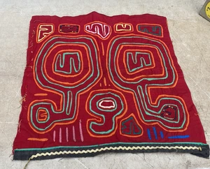 Lg Vintage Mola Art Set-Kuna Tribe Panama Folk Textile 16x 16 - Picture 1 of 12