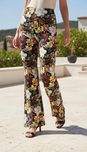 Pantalones acampanados para mujer Alice + Olivia florales elásticos multicolor talla 4 - Imagen 1 de 9