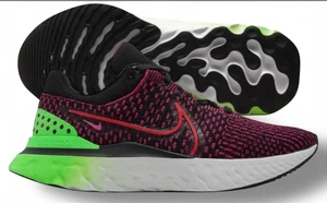 Nike React Infinity Run FK 3 Red Green Mens Running Shoe Size 9.5 DH5392 003 NEW - Picture 1 of 6