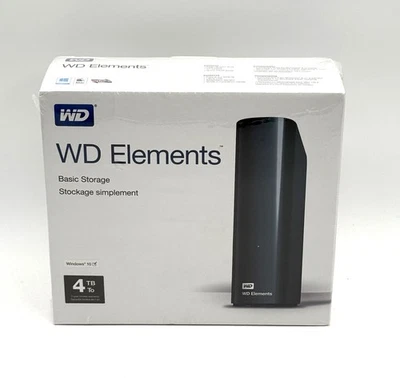 Western Digital 4TB WD Elements Desktop External Hard Drive WDBWLG0040HBK-NESN - Image 1 of 4