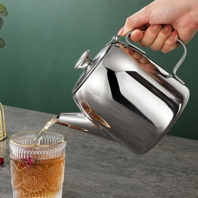  Teiera Bollitore Bolitore Per Il Tè in Acciaio Inossidabile Teakettle Familiare - Immagine 1 di 4