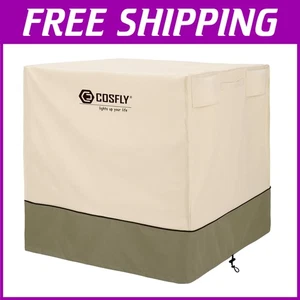 Square Air Conditioner Cover with Anti-Wind Design - Premium Polyester, 32" Fit - Picture 1 of 11