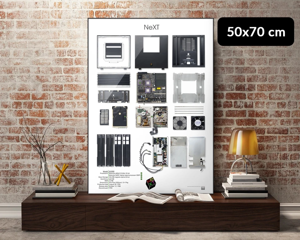 NeXT cube computer anatomy 50x70 cm - Bild 1 von 4