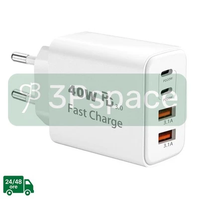 Caricabatterie 40w Ricarica Rapida 4 porte - Immagine 1 di 2