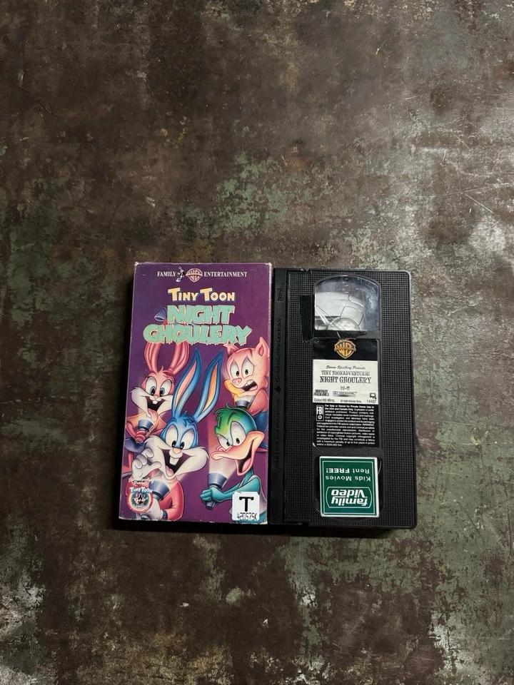 Tiny Toon Night Ghoulery VHS Tape 1996 Looney Tunes Warner Bros Former Rental - Image 1 of 4