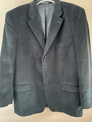 Blazer Traje Chaqueta Abrigo Deportivo Alfani 48L Negro Pana Para Hombre Foto 1 de 4