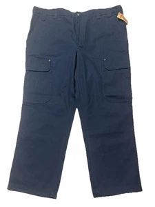 Pantaloni cargo Duluth Flex Fire Hose Ultimate Relaxed Fit 46x32 nuovi blu navy - Foto 1 di 5