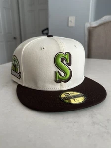 7 1/2 Hat Club Ambassador Seattle Mariners New Era Matcha White Brown IN HAND - Picture 1 of 8
