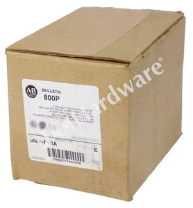 Surplus Open Allen Bradley 800P-F1RA /E Palm Operated Push Button 1N.O./1N.C. - Picture 1 of 10