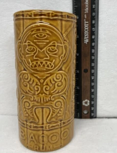 Taza de cerámica estilo hawaiano Bacoo ron Tiki bar 6" vintage - Imagen 1 de 8