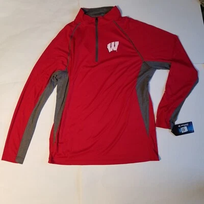 Colosseum Men's Wisconsin Badgers W Quarter-Zip Thin Light Jacket Red M Medium - Изображение 1 из 4