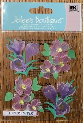 RARO Jolees Púrpura Madera de Perro y Flores de azafrán Pegatinas Boda Lavanda Foto 1 de 4