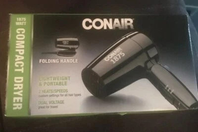 R Conair Travel Folding Hair Dryer Black - Image 1 of 4