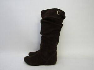Steve Madden Womens Size 7.5 Brown Suede Slouch Knee High Fashion Boots