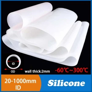 Silicone Tube Pipe Hose O-shaped Soft Rubber High TEMP 300℃ 20-1000mm ID - Picture 1 of 7