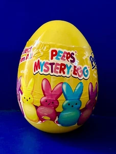 NUEVO HUEVO DE PASCUA PEEPS MISTERIOSO AMARILLO HUEVO plástico con sorpresa PELUCHE CONEJITO conejo - Imagen 1 de 3