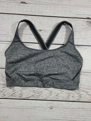 Victoria's Secret VSX Sport Bra Wireless Gray Racerback  Size Med G8 - Image 1 of 4