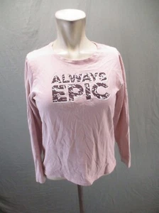 Columbia Size XL(18/20) Girls Pink 100% Cotton Long Sleeve Slim Athletic Top 488 - Picture 1 of 8