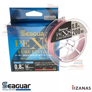 Kureha Seaguar Grandmax PE X8 Lure Edition 200 m PE #0.8 18 LB 8 Braided Line - Picture 1 of 3