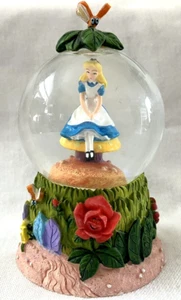 DISNEY ALICE IN WONDERLAND MINI SNOW GLOBE ALICE  50TH ANNIVERSARY YEAR 3" - Picture 1 of 8