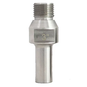 Stainless 3″ Thread Adapter (1/2 gas M – 12mm F) - Picture 1 of 1