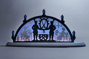 Candle Arches Ore Mountains Blue Length Ca 18 1/2in New Motif Light - Picture 1 of 1