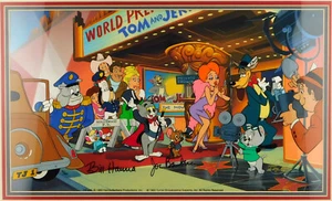Celda de arte firmada por Hanna Barbera de edición limitada firmada a mano por Tom y Jerry - Imagen 1 de 8