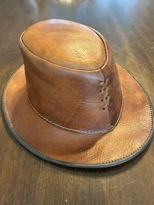 Cappello da cowboy vintage in pelle unisex - Foto 1 di 7