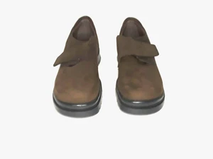 Women Eddie Bauer Brown Leather Rubber Work Clogs Shoes Size 11 - Picture 1 of 12
