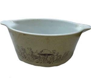 Vintage Pyrex Kasserolle Schüssel Forest Fancies Pilz 1,5 qt ohne Deckel - Bild 1 von 15