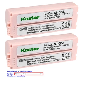 Kastar Battery Replace for Canon NB-CP2L CG-CP200 & SELPHY CP1300 Photo Printer - Picture 1 of 6