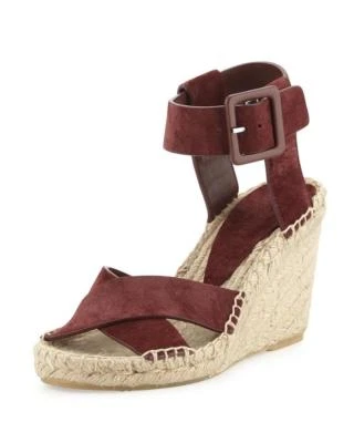 - Vince Women's Stefania Espadrille Wedge Sandals Maroon 7, 8, 9, 10 - Image 1 of 4