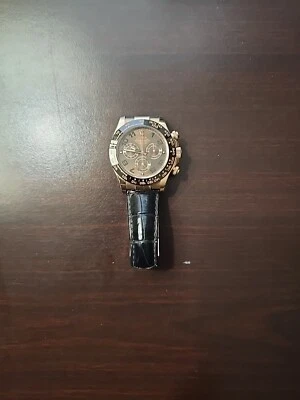 Rolex Cosmograph Daytona 116515LN correa negra de dos piezas con bisel negro Foto 1 de 4