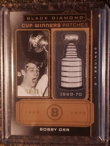 2021-22 Black Diamond BOBBY ORR Cup Winners Patches! 18/25! Boston Bruins! RARE! - Picture 1 of 2
