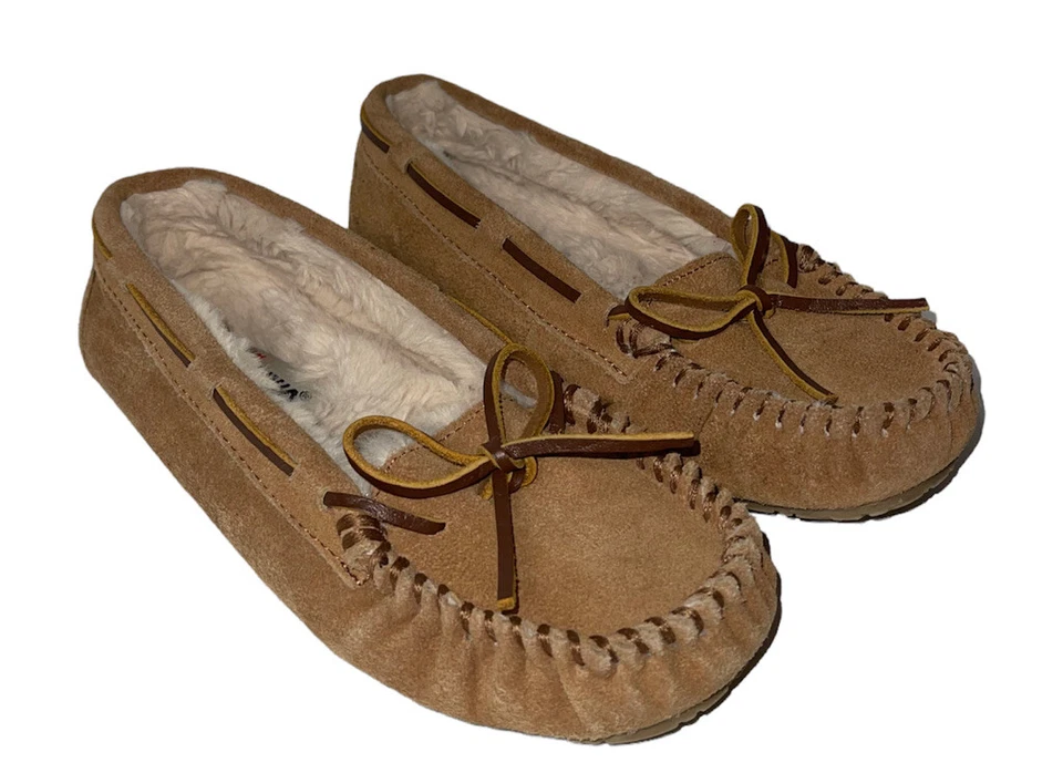 Zapatillas mocasín Minnetonka Jr. Trapper 4036 talla 6 gamuza tostada Foto 1 de 4