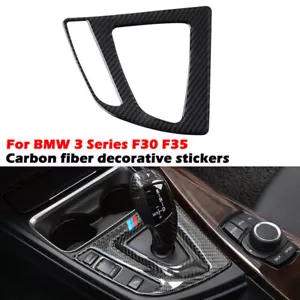 ABS Gear Shift Knob Panel Carbon Fiber Style Cover For BMW F20 F30 F22 F32 X3 X4 - Bild 1 von 8