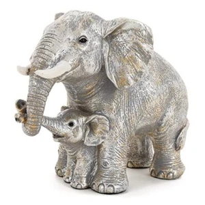 Elephant Statue Decor Gifts for Women or Yourself or Anyone, Brings Silvery - Picture 1 of 8