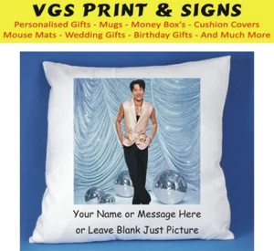 CARLOS GU STRICTLY COME DANCING SATIN CUSHION COVER CAN BE PERSONALISED - Picture 1 of 4