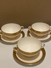 Wedgwood Ascot Gold Encrusted Cream soup cup and saucer set you get 3 set