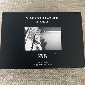Zara Vibrant Leather + Leather Oud Set Men Perfume 2X2.03 Oz (60ml) Spray New - Picture 1 of 1