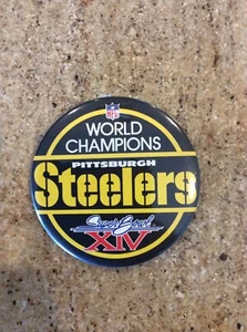 WORLD CHAMPION PITTSBURGH STEELERS SUPER BOWL 14 XIV PIN 1979 - Picture 1 of 3