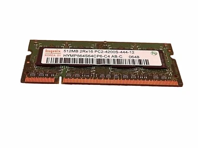 Memoria RAM HYNIX HYMP564S64BP6-C4-AB SODIMM 512MB DDR2 533 PC2-4200 - Immagine 1 di 3