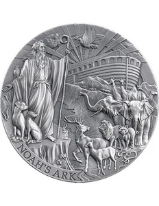 Arca de Noé Historias Bíblicas 2 Oz Moneda Plata 2000 Francos Camerún 2025 - Imagen 1 de 4