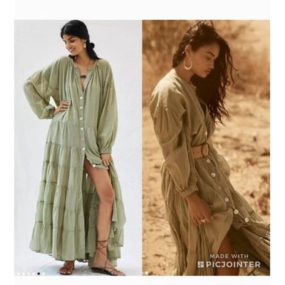 Платье макси Erika Peña ELLA Bohemian Flowy хлопок размер OSFM - Изображение 1 из 4