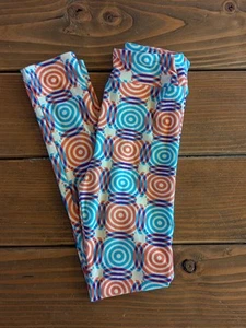 Lularoe Kids Large Americana Leggings - L/XL 4th Of JULY Swirls - Picture 1 of 5