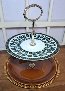 BOCH Belgium NOIX 2-Tier 9" Plate Tray MCM Design Snacks Retro Party - Picture 1 of 6